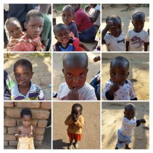 Collage of a group of children in Tanzania