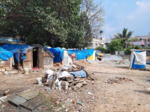 Indian slum area